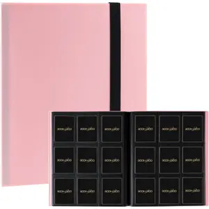 Card Binder 9 Pocket Storage 360 Card Binder,Trading Card Binder Senior and Sturdy Side-Loading Album,Intended For YuGiOh,MTG, TCG,Game Cards & Baseball Card Binde,(Pink）