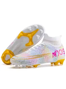 Unisex Fg Football Shoes for Adults Teens Kids, Breathable Anti-Slip Soccer Cleats, Enhanced Grip Sports Footwear for Outdoor Activities