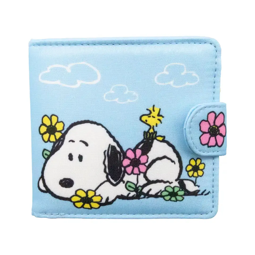 Women's Peanuts Sherbert Spring Padded Nylon Bi-Fold Wallet, Character-Themed Design, Colorful Synthetic, Compartment, Cute Design, Divided Card Storage, Character-Themed Design Women's Wallets, Colorful Synthetic Women's Wallets