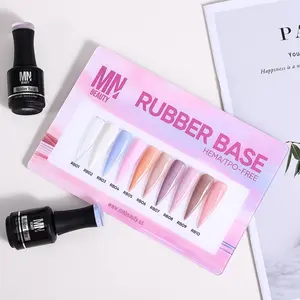 MN BEAUTY HEMA-Free TPO-Free Vegan Rubber Base Gel Bottle - 15 ml Nail Manicure Polish, Smooth Self-Leveling Natural Nail Foundation, Enhanced Adhesion, Flexible Strength, Flawless Finish