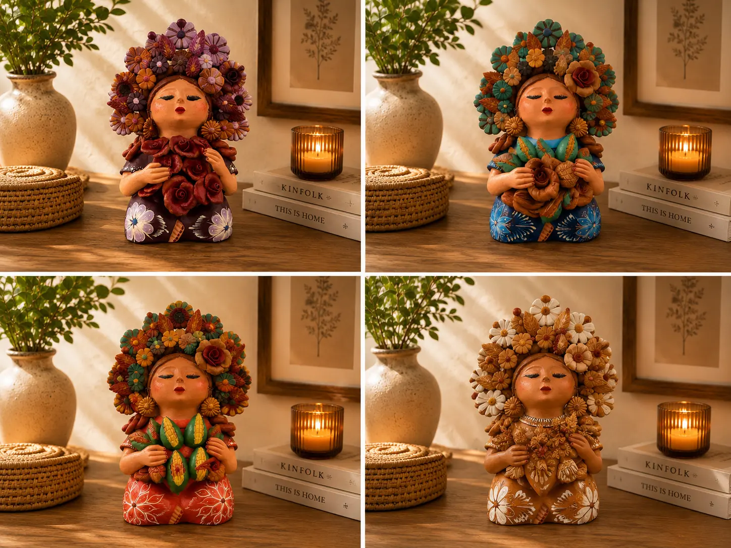 Pachamama Sculpture – Handmade In Metepec Mother Earth Clay Figurine, Spiritual Folk Art
