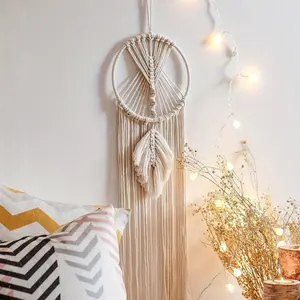 Bohemian Style Wall Hanging Rope Decor, Small Woven Tapestry Art, Perfect for Home and Apartment, Ideal for Ramadan, Parties, and Daycare Decoration, Home Decor Ornaments, Wall Mounted Decoration