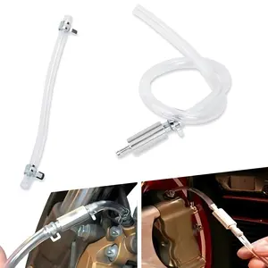 Brake Bleeder Hose,One Way Check Valve Tube Bleeding Tool Kit for Car Motorcyle Clutch，Upgraded Universal Brake Fluid Bleeder Kit for Hydraulic Brake System, Soft Tube with Metal Clips
