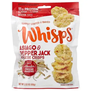 Whisps Cheese Crisps, Asiago & Pepper Jack , 2.12 oz ( 60 g)
