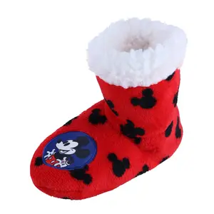 Textiel Trade Kids' Disney Mickey Mouse Print Bootie Slipper, Boys Slippers