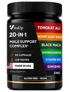 Tongkat Ali Complex 20 in 1 - Strength, Stamina, Vitality & Endurance Formula - USA Made Male Supplement 90 Caps | VitaUp