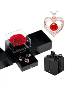 New Rose Gift Box & Set 2026, Cute Beautiful Present for Girlfriend, Mother, Wife, Creative Gifts for Mother's Day, Valentine's Day, Birthday, Exquisite Jewelry Gift
