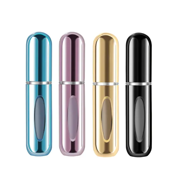 Mini Refillable Perfume Portable Atomizer Bottle Refillable Perfume Spray, Refill Pump Case for Traveling and Outgoing (5ml, 4 Pack) 4