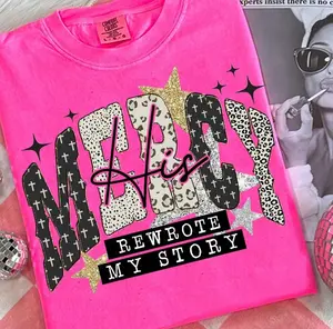 Comfort Colors His Mercy Rewrote My Story Shirt, Christian Women Shirt, Preppy Everyday Jesus Floral , Bible Verse , Jesus Sublimation, Leopard Graphic