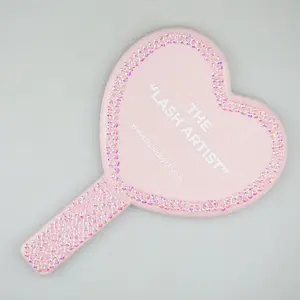Bedazzled heart show mirror