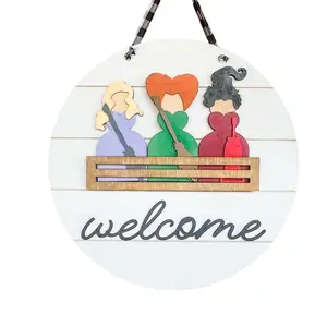 Hocus Pocus 3 Piece Bundle Halloween Decor Door Hanger - Hanging