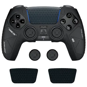 VIDPPLUING PlayStation 5 Controller Silicone Protective Case Skin-friendly Non-slip Sweat-proof Drop-proof Joystick Cap Set for Enhanced Control Tactical Gloves & Protective Covers