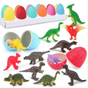 12 Dinosaur Eggs Toys with Unique Dinosaur Figures Kids Dinosaur Toys Party Favors, Easter Basket Stuffers, Goodie Bag & Piñata Fillers, Carnival Prizes & Kids Gifts