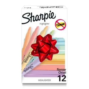 Sharpie Pocket Highlighters, Mild Pastel Colors, Assorted, Chisel Tip, 12 Count - School, Home, and Office Use, Teacher Supplies