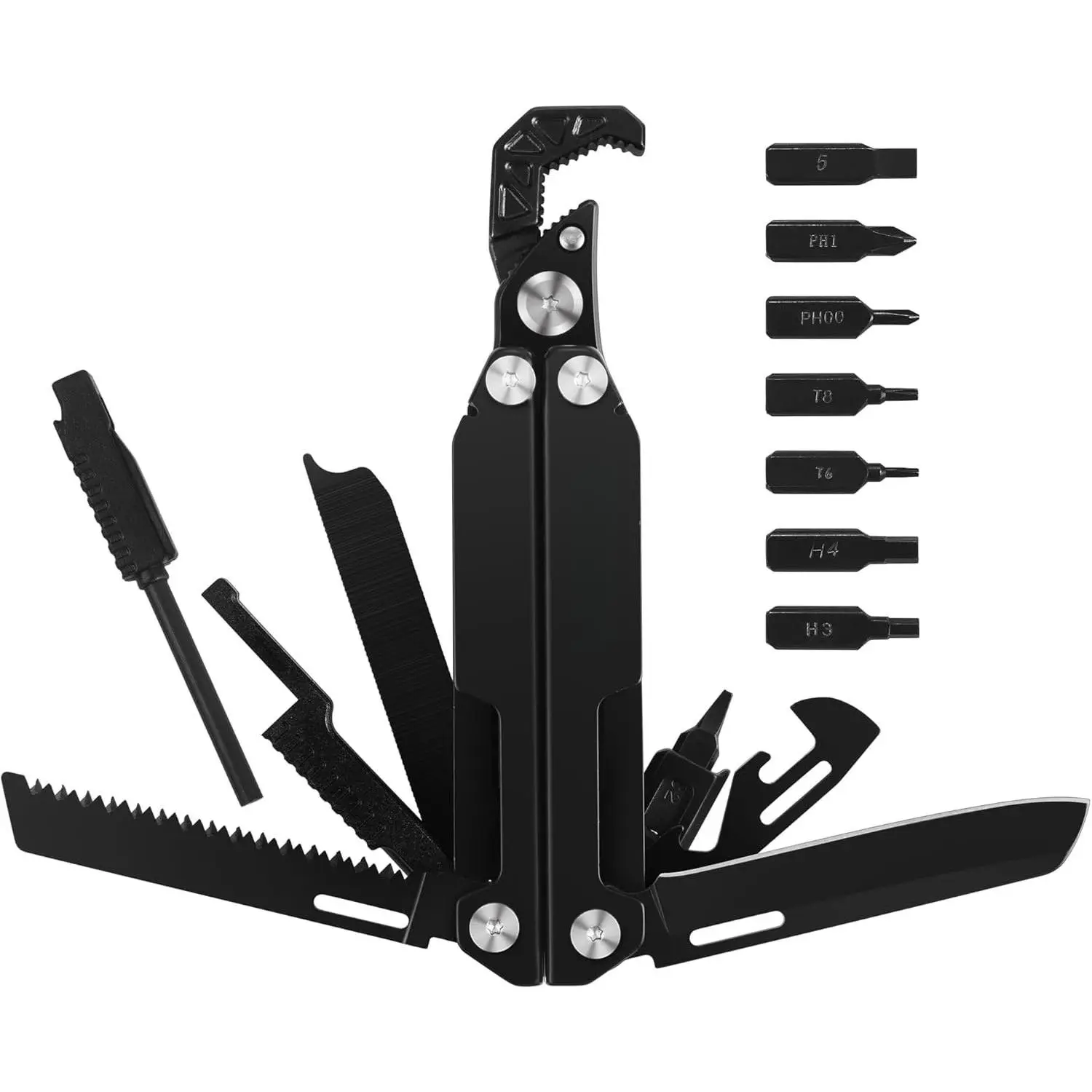 16-IN-1 EDC Multi-Tool Wrench, Stainless Steel Pocket Hand Tool Set ...