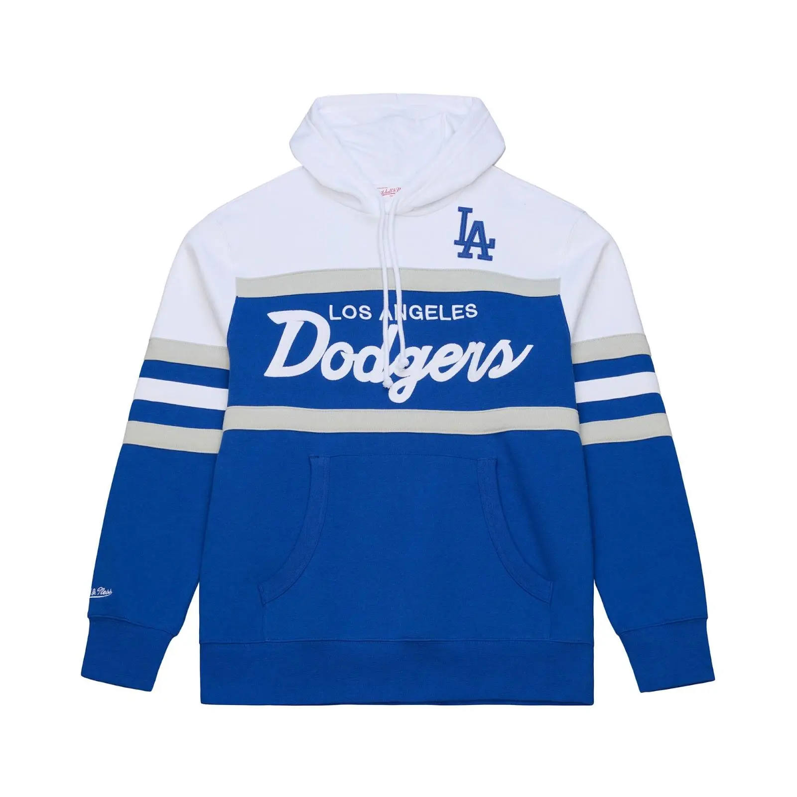 Los Angeles Dodgers Royal Head Coach Hoodie MLB Throwback Sweatshirt Fleece Vintage Fan Gear Mitchell & Ness
