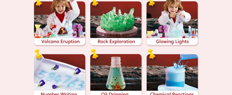 Amazing Science Kits- 85+ Experiments Educational Toys, STEM Activities with Erupting Volcano and Growing Crystal Tree for Kids Aged 6 7 8+ toys boys Valentine's Day Gifts for Kids