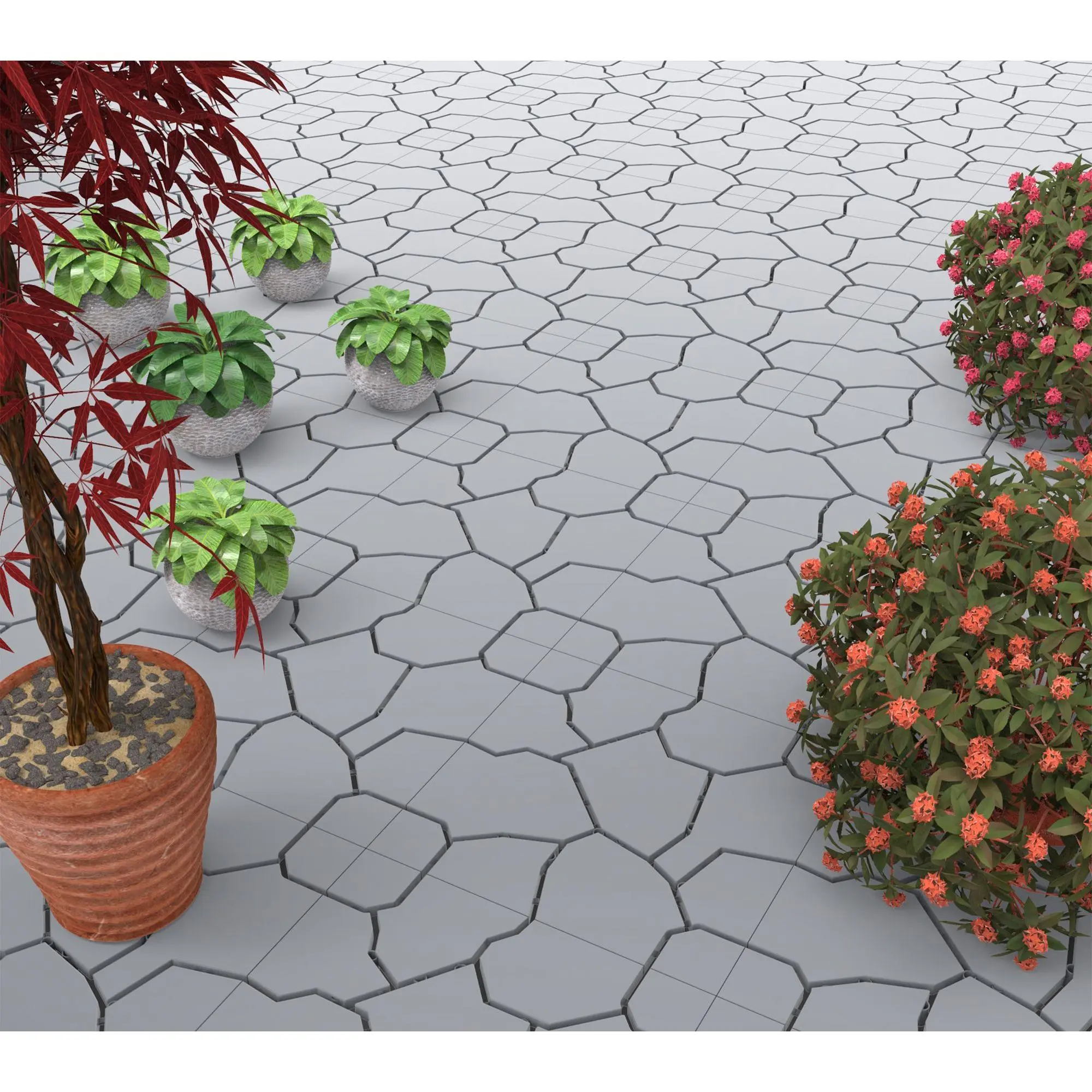 Pure Garden 6 Deck Tiles Interlocking Outdoor T iles