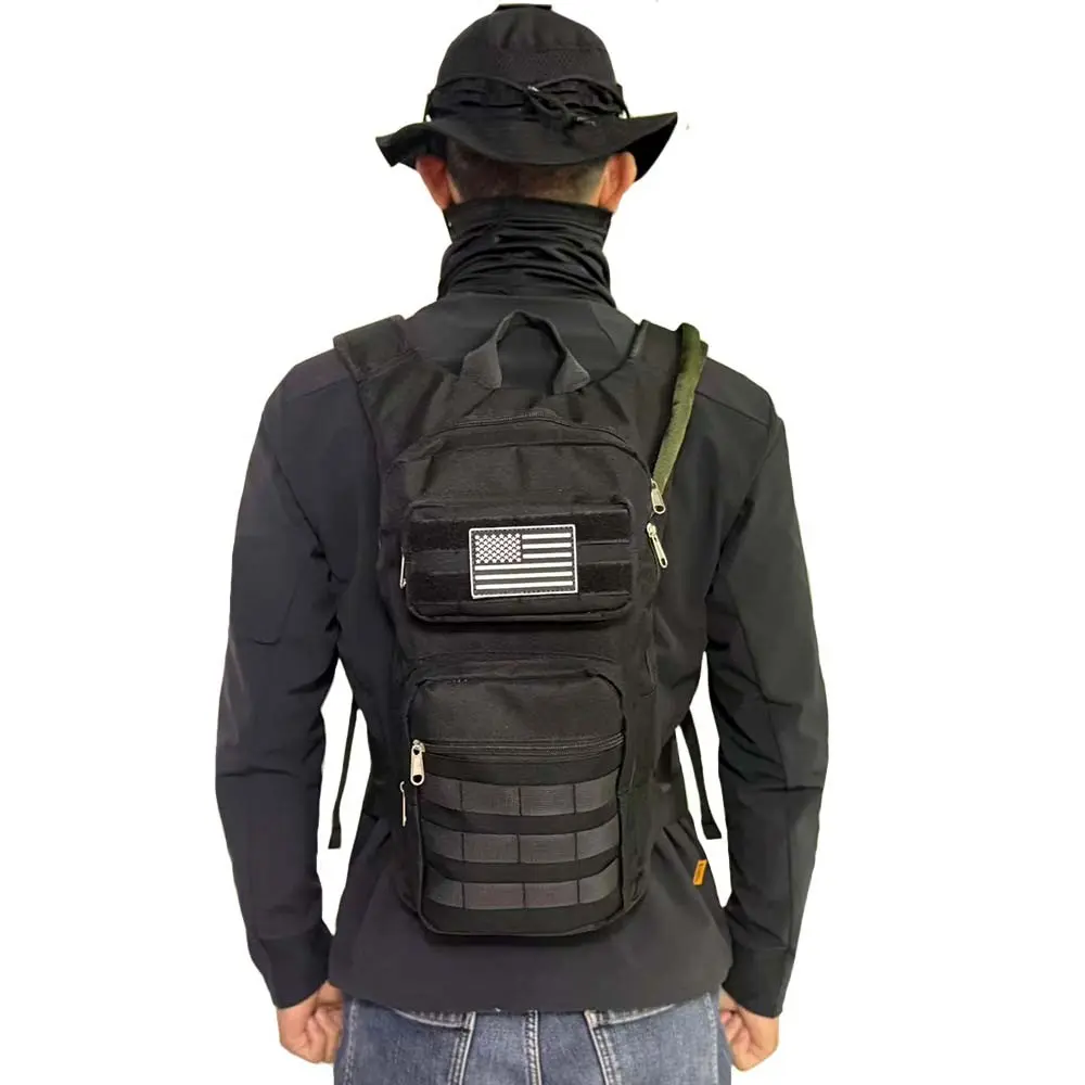 Men's Large Capacity Tactical Water Bag Backpack, Hiking and Running Outdoor Camping Climbing Bag, Durable Design Comfortable