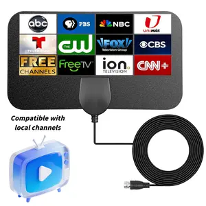 2026 TV Antenna Indoor, Indoor HDTV Antenna, Long Range Antenna for Smart TV, Digital Antenna with Amplifier Signal Booster for 4K 1080p Local Channels, Quick Installation