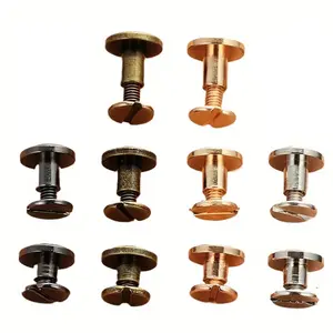 10/20-piece metal binding screw and rivet set, special staples for leather craft belts, wallets, and photo albums, DIY craft tool set, heavy-duty metal reinforcement fasteners, multi-functional desktop calendar and menu fixing accessories.