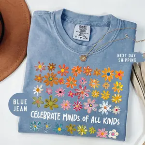 Comfort Colors Celebrate Minds of All Kinds Shirt Autism Awareness Shirt Neurodiversity Shir Sped Teacher Shirt Special Education Teacher