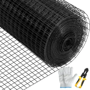VEVOR Hardware Cloth, 48x 50' 1x1 Mesh Size, Galvanized Steel Vinyl Coated 16 Gauge Chicken Wire Fencing with A Cutting Plier A Pair of Fabric Gloves, for Garden Fencing Pet Enclosures,VEVOR Super Brand Day