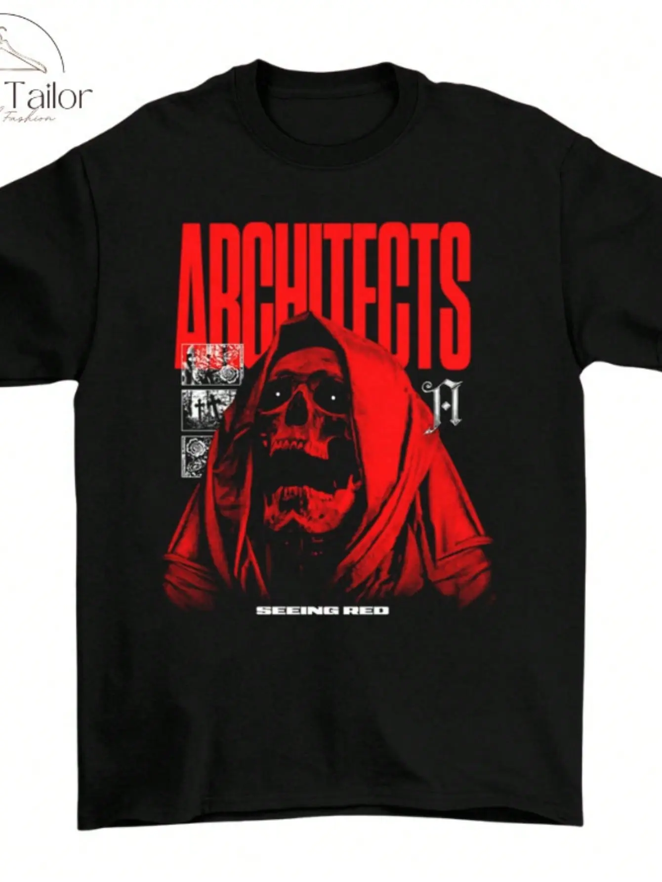 Unisex Architects Band Graphic Cotton Crewneck T-Shirt, Full Size Range Casual Fan Top For Men & Women