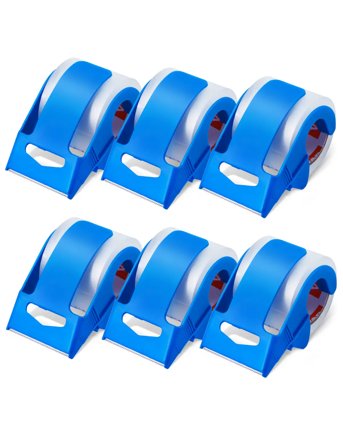 【BackToSchool】VEVOR Clear Packing Tape, 1.5 inches Core, 6 Rolls 1.88 Inches x 25 Yards Packing Tape with Dispenser, 2.7 Mil Heavy Duty Packaging Tape Designed for Moving, Storage and Packing, Shipping and Mailing