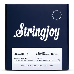 Stringjoy 9.5-48 Husky Super Light Plus Gauge Signatures - Nickel Wound Electric Guitar Strings