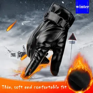 Outdoor Men's Cold-Proof Gloves, Warm with Touchscreen Function - Can Use Phone While Wearing Gloves, Suitable for Outdoor Sports, Driving, Running, and Outdoor Use Motocross Full Finger Off-Road Gloves