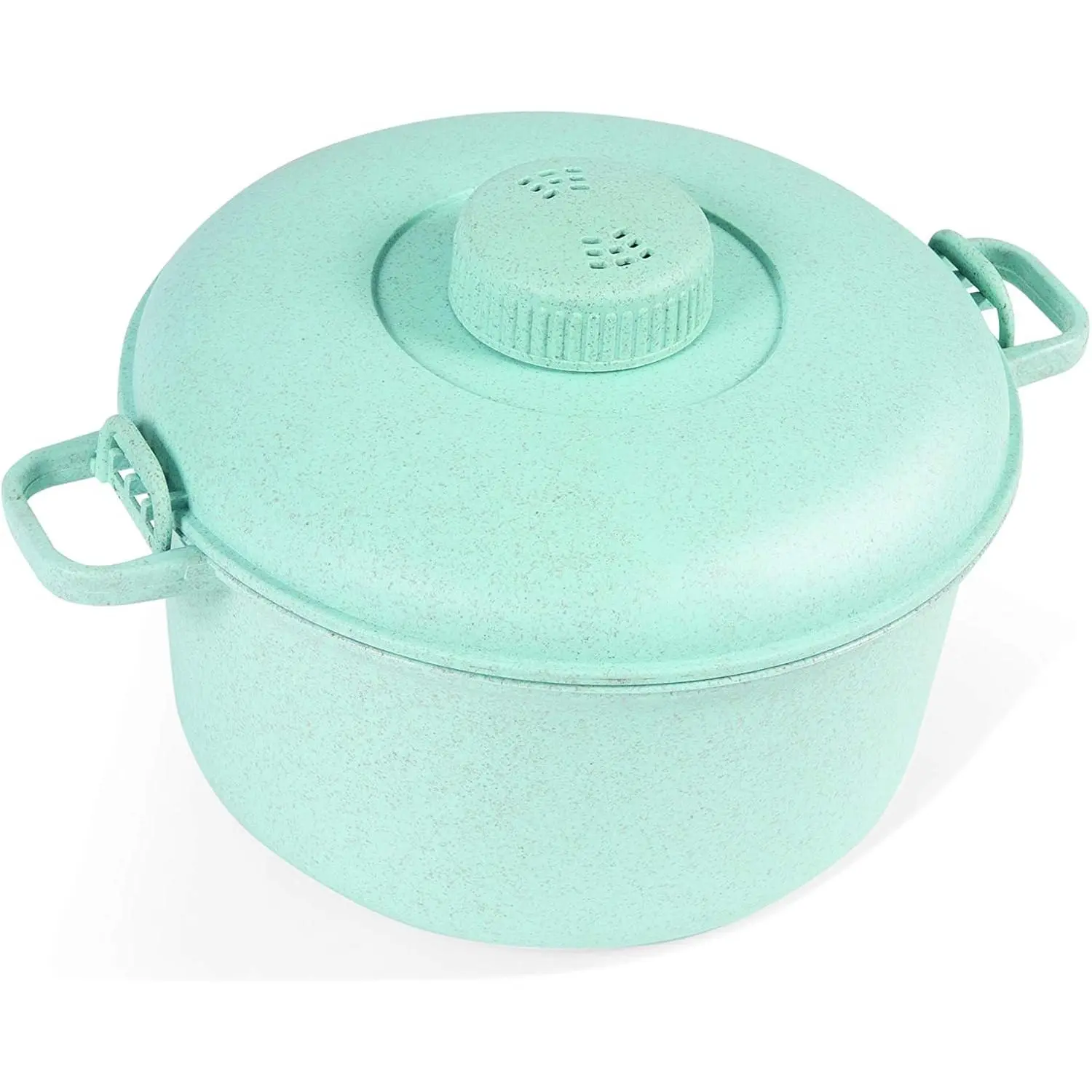 Microwave  Cooker - Easy Microwave Cooking - Easy & Fast Microwave Cookware for Rice, Chicken, Pasta, and More -  & Bio-degradable Material (Teal)