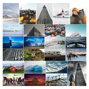 Iceland Landscape Postcard, 24pcs/set 300gsm Premium Cardstock with Vibrant HD Printing, Perfect for Travel Memories, Wall Art, Nature Lovers & Unique Gifts