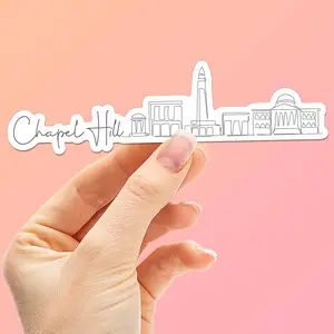 Chapel Hill North Carolina Skyline Sticker - Cute NC Decal