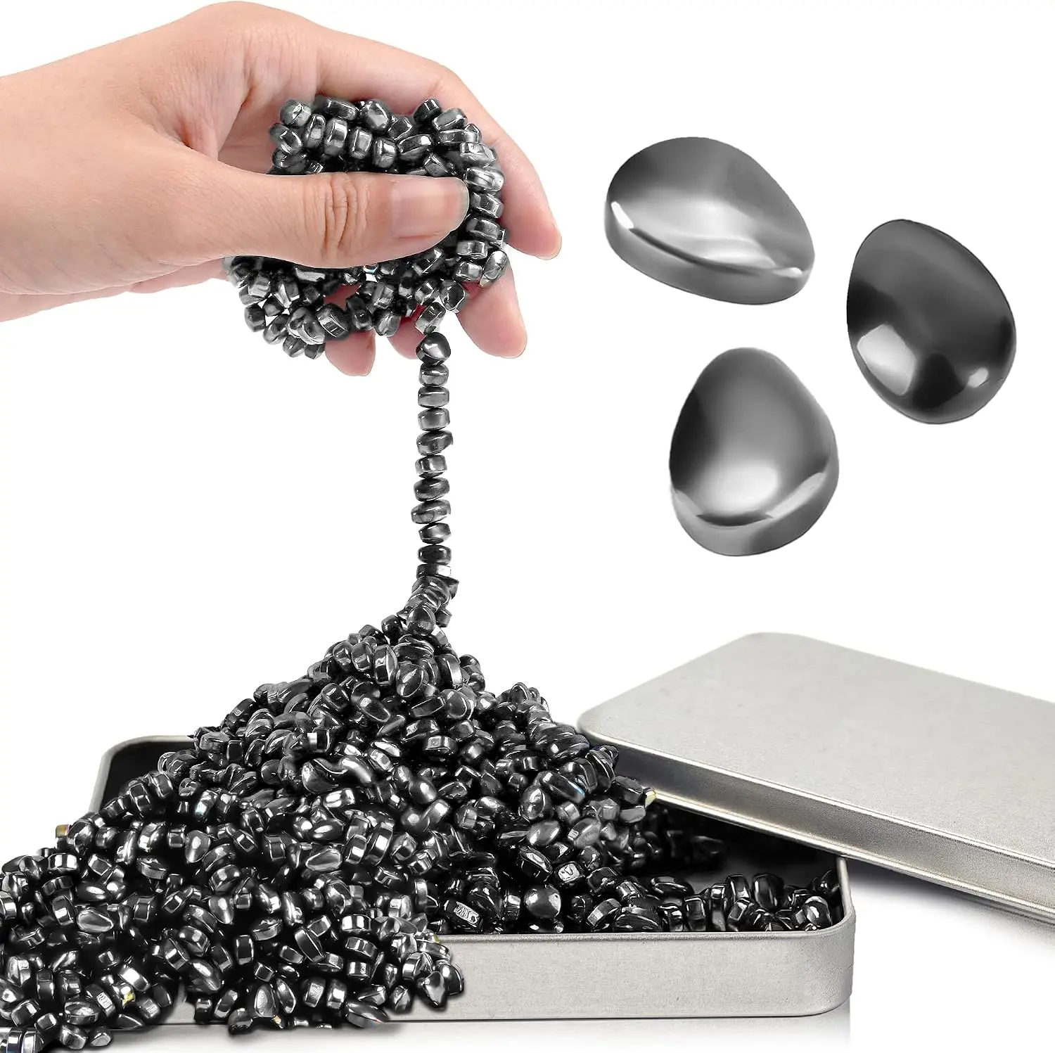 Fidget Toy for Adults Cool Gadgets Gifts for Teen Boys Girls 300pc Office Desk Stuff for Mens ADHD Tools Sensory Autism Stress Anxiety Fidgets Beads Balls Ferrite Putty Stones Easter Basket Stuffer
