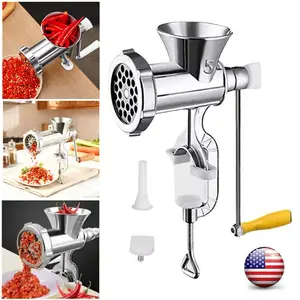 homemade burger Small/Large meat grinder Manual Cast Iron Meat Grinder | Heavy-Duty Sausage Maker for Homemade Burgers & Ground Beef Grain Mill Grater Ergonomic Chicken Shredder Tool
