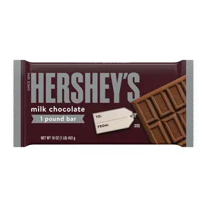 Hershey's 1LB Chocolate Bar – Classic, Creamy Milk Chocolate Delight Bonbon Snack