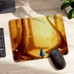 LIVEKEY Forest Walker Gaming Mouse Pad, Immersive Aesthetic Desk Accessory with Non-Slip Base, Anti-Fray Stitching for Precise Control, Non Slip Mousepad for Desk Setup, Desk Accessories