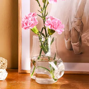 Funny Sexy Cute Butt Glass Vase, Artistic Human Body Creative Handmade Glass Decorative Flower Vase, Home Desktop Decoration, Hydroponic Vase