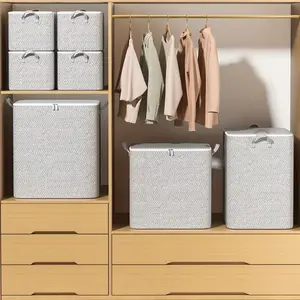 Large Capacity Storage Box with Lid, Modern Style Clothes Storage Box, Durable Open Top Storage Box for Home Bedroom Dormitory, Durable Storage Organizer