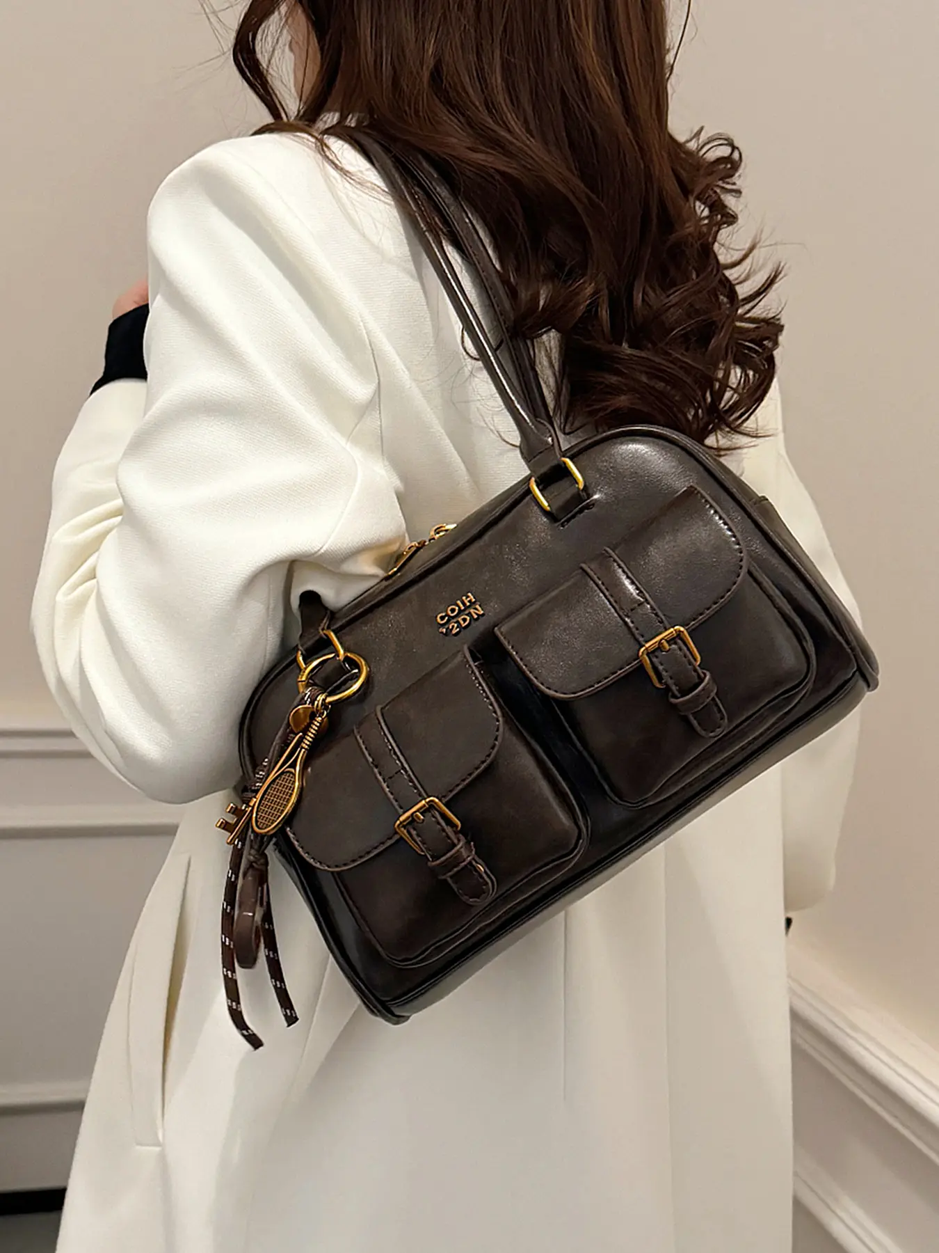 Women's Elegant Solid Color Shoulder Bag, Fashionable Pu Leather Bag for Daily Used, Casual Trendy Versatile High-quality Daily Commuting Bag, Crossbody Purse