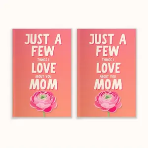2 PACK: Just A Few Things I Love About You Mom Fill-In The Blank Book Gift for Mom Journal, Meaningful Gifts for Mom, Mothers Day Gifts, Mom Birthday Gifts from Family