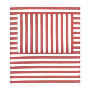 Red Striped Fitted Sheet