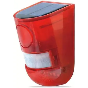 Solar Motion Sensor Alarm Siren, 129dB Outdoor Security Alert with 6 LED Flash Warning, Dual Solar and DC Charging : Industrial & Scientific