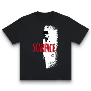Scarface Vintage Graphic Tees - Urban Streetwear Essential | Retro Movie-Inspired Timeless Staple For Women For Men [180G 100% cotton, lightweight and breathable, soft and comfortable]