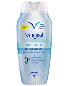 Vagisil Feminine Wash for Intimate Area Hygiene, pH Balanced and Gynecologist Tested, Unscented, 12 oz (Pack of 1)