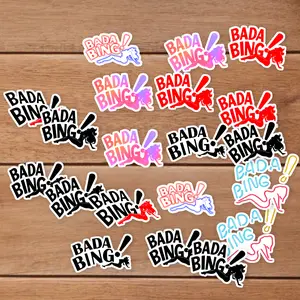 Stickers Pack 20 Pcs Bada Skateboard Vinyl Bing Car Bumper Aesthetic Luggage Laptop Bike Bottle Water Waterproof Colorful Guitar