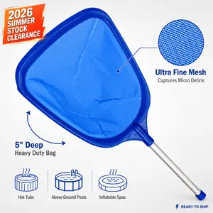 Sepetrel Hot Tub Skimmer Spa Net with 12'' Aluminum Pole Ultra Fine Mesh Net Handy Leaf Skimmer for Small Above Ground Pools Pick Up Fine Debris Lightweight Net outdoorfun