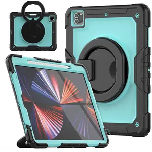 Shockproof Tablet Case with Shoulder Strap, Adjustable Stand Tablet Cover, Tablet Protective Cover, Tablet Accessories Compatible with iPad Pro 12.9 Inch