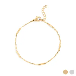 Calm Bracelet - Waterproof Gold & Silver PVD Stainless Steel Chain, Tarnish-Resistant Minimalist Daily Jewelry, Stackable & Sweat-Proof